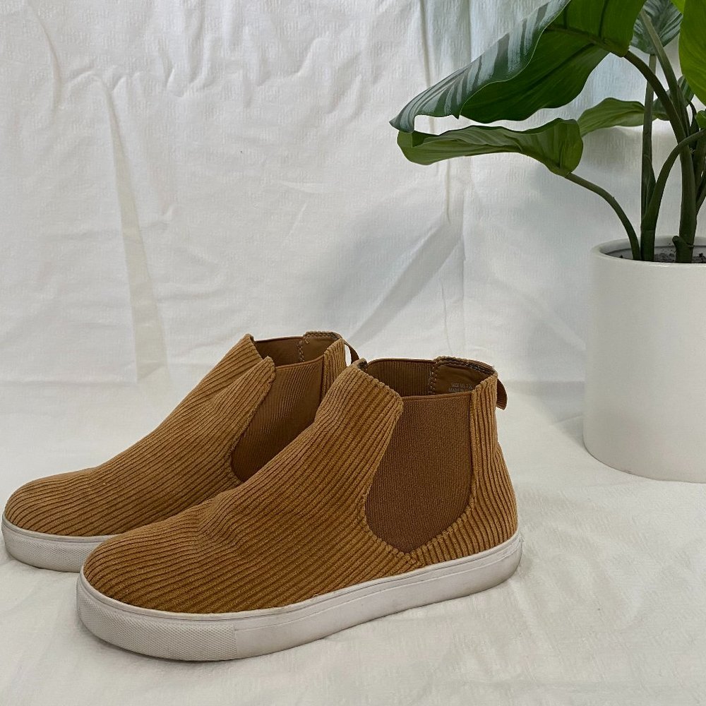 Tan High Rise Sneakers